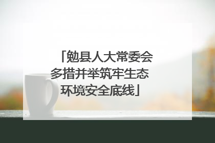 勉县人大常委会多措并举筑牢生态环境安全底线