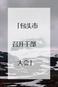 包头市召开干部大会