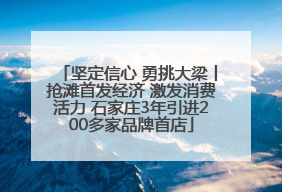 坚定信心 勇挑大梁丨抢滩首发经济 激发消费活力 石家庄3年引进200多家品牌首店