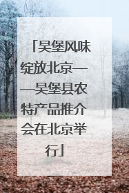 吴堡风味绽放北京——吴堡县农特产品推介会在北京举行