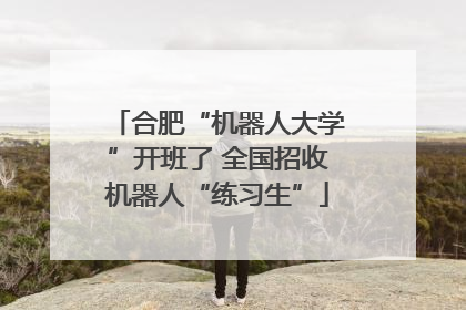 合肥“机器人大学”开班了 全国招收机器人“练习生”