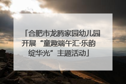 合肥市龙腾家园幼儿园开展“童趣端午汇·乐韵绽华光”主题活动