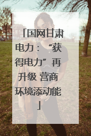 国网甘肃电力：“获得电力”再升级 营商环境添动能