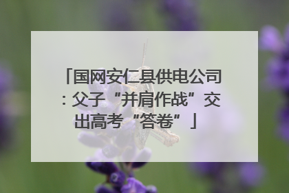 国网安仁县供电公司：父子“并肩作战”交出高考“答卷”
