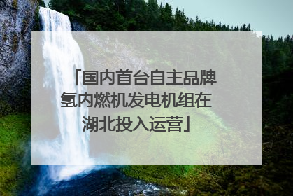 国内首台自主品牌氢内燃机发电机组在湖北投入运营