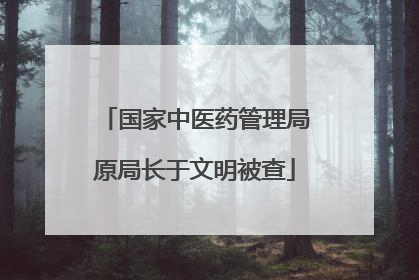 国家中医药管理局原局长于文明被查
