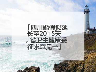 四川婚假拟延长至20+5天，省卫生健康委征求意见→