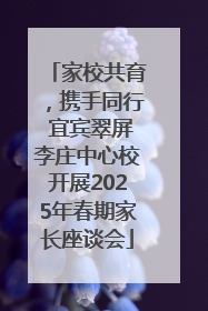 家校共育，携手同行 宜宾翠屏李庄中心校开展2025年春期家长座谈会