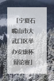 宁夏石嘴山市大武口区举办安康杯辩论赛