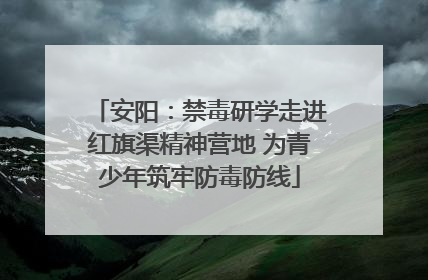 安阳：禁毒研学走进红旗渠精神营地 为青少年筑牢防毒防线