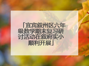 宜宾叙州区六年级数学期末复习研讨活动在叙府实小顺利开展