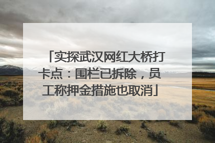 实探武汉网红大桥打卡点：围栏已拆除，员工称押金措施也取消