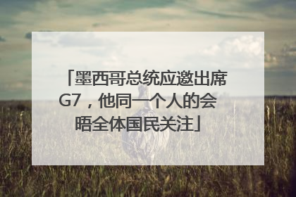 墨西哥总统应邀出席G7，他同一个人的会晤全体国民关注