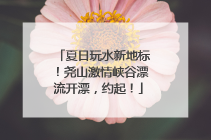 夏日玩水新地标！尧山激情峡谷漂流开漂，约起！