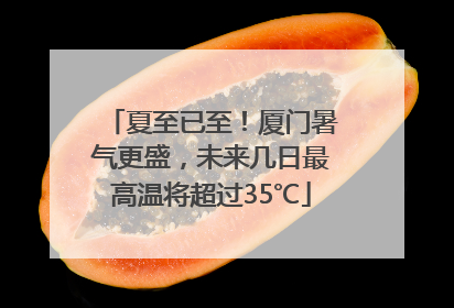 夏至已至！厦门暑气更盛，未来几日最高温将超过35℃
