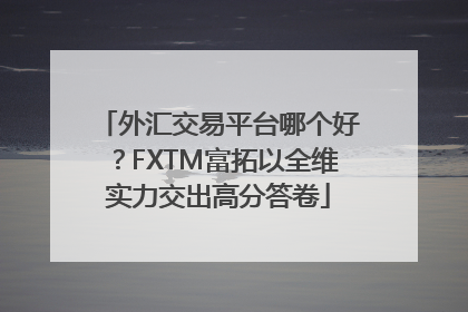 外汇交易平台哪个好？FXTM富拓以全维实力交出高分答卷