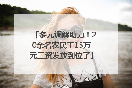多元调解助力！20余名农民工15万元工资发放到位了
