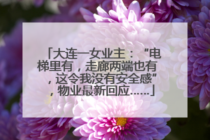 大连一女业主：“电梯里有，走廊两端也有，这令我没有安全感”，物业最新回应……