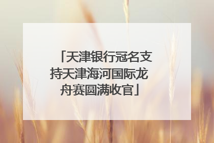 天津银行冠名支持天津海河国际龙舟赛圆满收官
