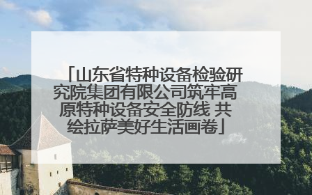山东省特种设备检验研究院集团有限公司筑牢高原特种设备安全防线 共绘拉萨美好生活画卷