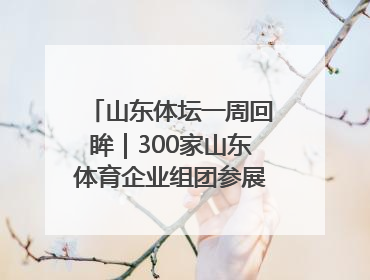 山东体坛一周回眸｜300家山东体育企业组团参展中国体博会