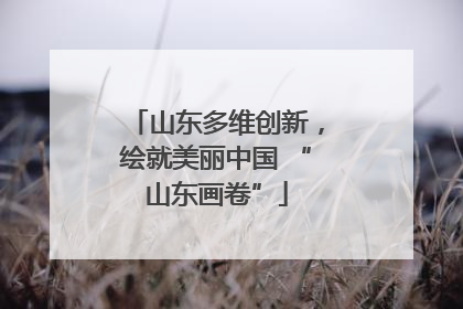 山东多维创新，绘就美丽中国 “山东画卷”