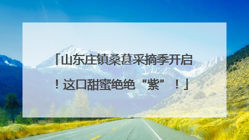 山东庄镇桑葚采摘季开启！这口甜蜜绝绝“紫”！