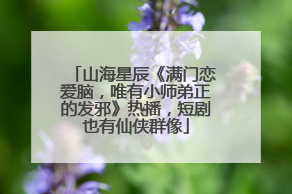 山海星辰《满门恋爱脑，唯有小师弟正的发邪》热播，短剧也有仙侠群像