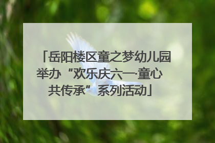 岳阳楼区童之梦幼儿园举办“欢乐庆六一·童心共传承”系列活动