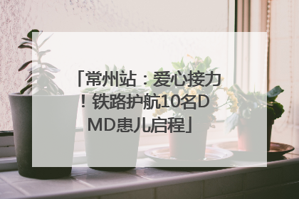 常州站：爱心接力！铁路护航10名DMD患儿启程