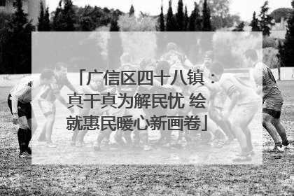 广信区四十八镇：真干真为解民忧 绘就惠民暖心新画卷