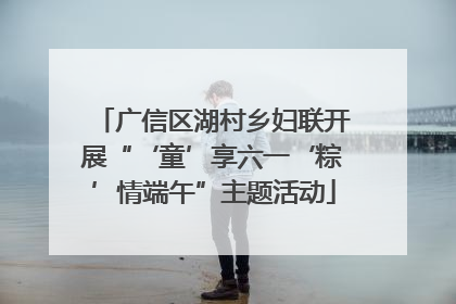 广信区湖村乡妇联开展“‘童’享六一‘粽’情端午”主题活动