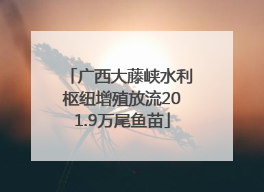广西大藤峡水利枢纽增殖放流201.9万尾鱼苗