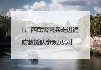 广西武警官兵走进消防救援队参观见学