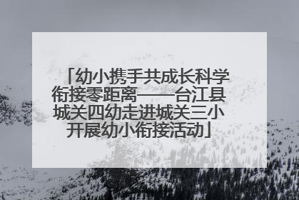 幼小携手共成长科学衔接零距离——台江县城关四幼走进城关三小开展幼小衔接活动