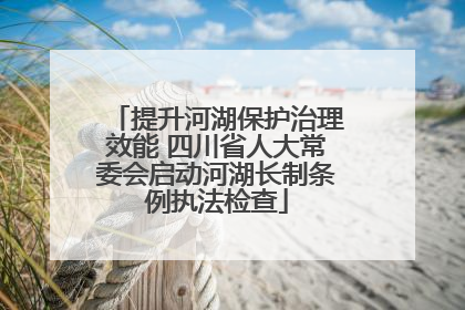 提升河湖保护治理效能 四川省人大常委会启动河湖长制条例执法检查