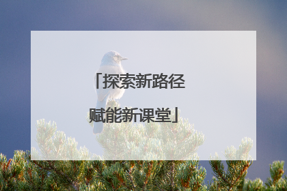 探索新路径 赋能新课堂