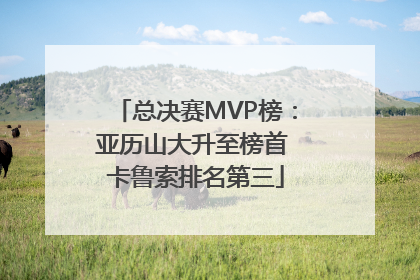 总决赛MVP榜：亚历山大升至榜首 卡鲁索排名第三