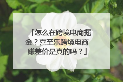 怎么在跨境电商掘金？喜至乐跨境电商赚差价是真的吗？