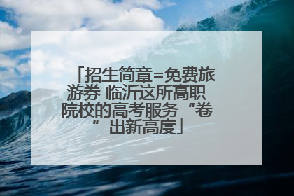 招生简章=免费旅游券 临沂这所高职院校的高考服务“卷”出新高度