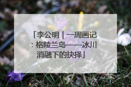 李公明｜一周画记：格陵兰岛——冰川消融下的抉择