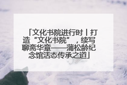 文化书院进行时丨打造“文化书院”，续写聊斋华章——蒲松龄纪念馆活态传承之道