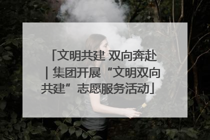文明共建 双向奔赴｜集团开展“文明双向共建”志愿服务活动