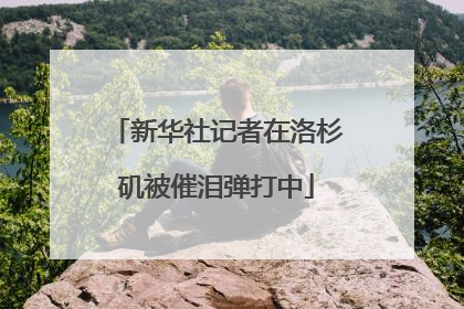 新华社记者在洛杉矶被催泪弹打中