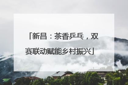新昌：茶香乒乓，双赛联动赋能乡村振兴