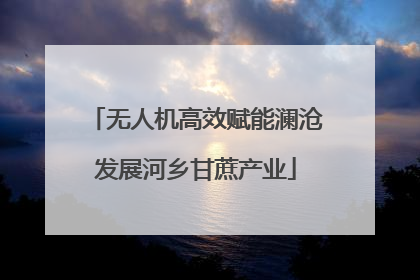 无人机高效赋能澜沧发展河乡甘蔗产业