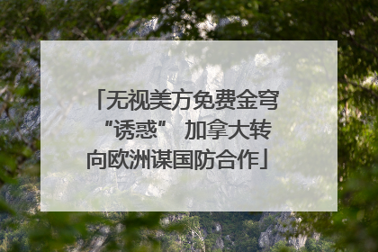 无视美方免费金穹“诱惑” 加拿大转向欧洲谋国防合作