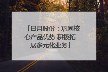 日月股份：巩固核心产品优势 积极拓展多元化业务