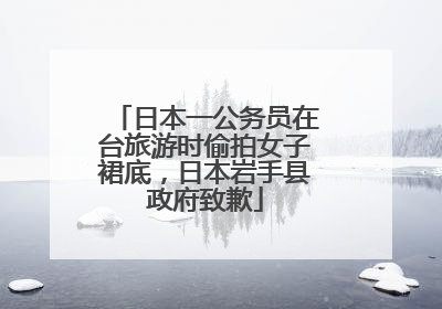日本一公务员在台旅游时偷拍女子裙底，日本岩手县政府致歉