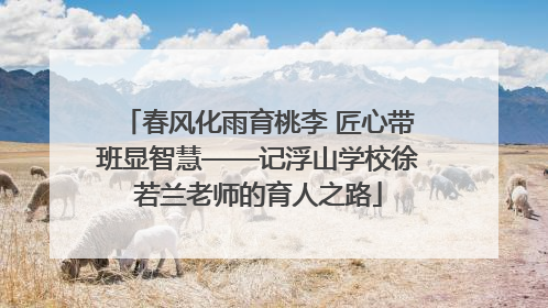 春风化雨育桃李 匠心带班显智慧——记浮山学校徐若兰老师的育人之路